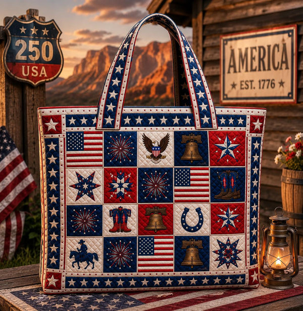 USA Patriotic Quilted Tote Bag TP01
