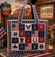 USA Patriotic Quilted Tote Bag TP01