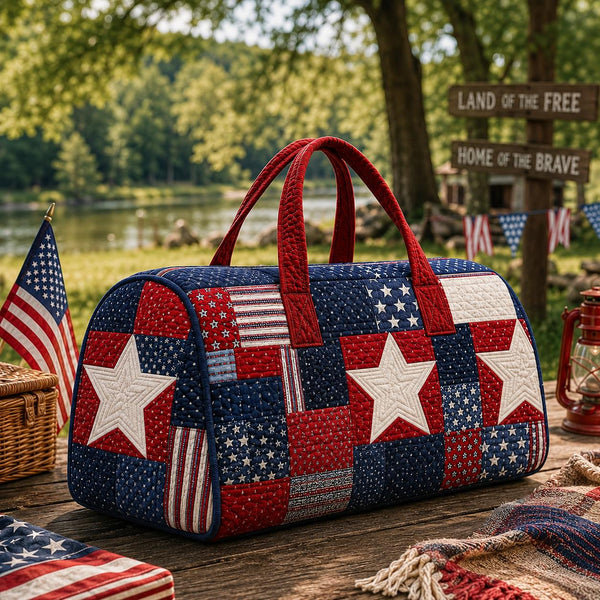 Stars Stripes Quilted Duffle Bag TP01