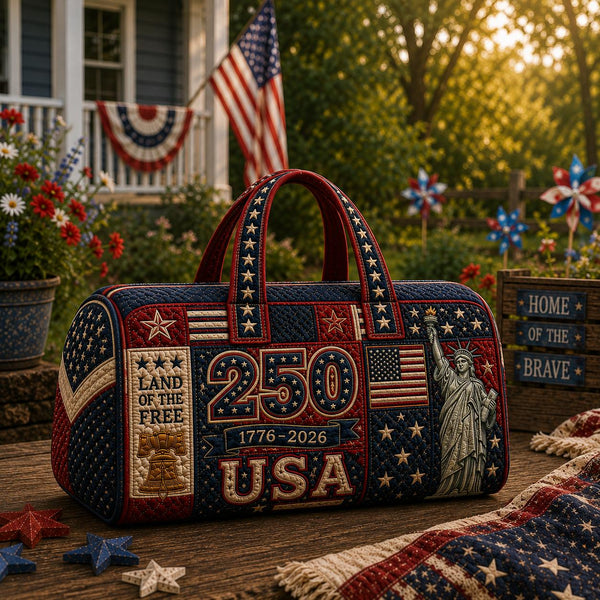 American Flag Quilted Duffle Bag TP02