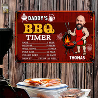 Dad BBQ Grill Funny Gift - Personalized Metal Sign