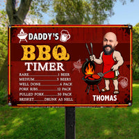 Dad BBQ Grill Funny Gift - Personalized Metal Sign