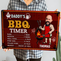 Dad BBQ Grill Funny Father's Day - Personalized Metal Sign
