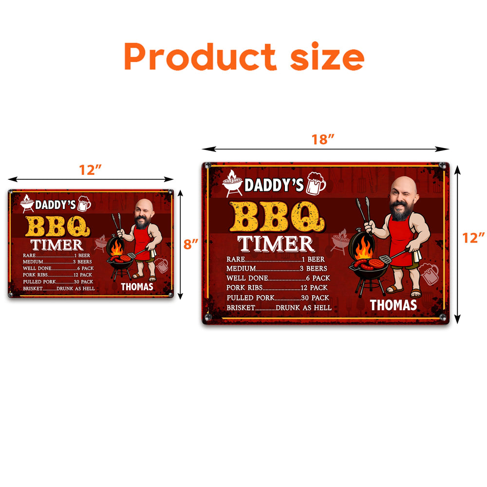 Dad BBQ Grill Funny Father's Day - Personalized Metal Sign