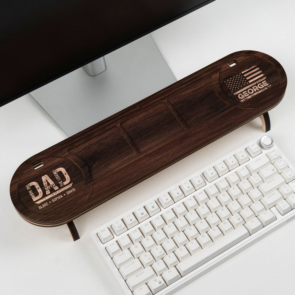 Dad The Man The Myth The Legend - Personalized Desk Organizer Tray