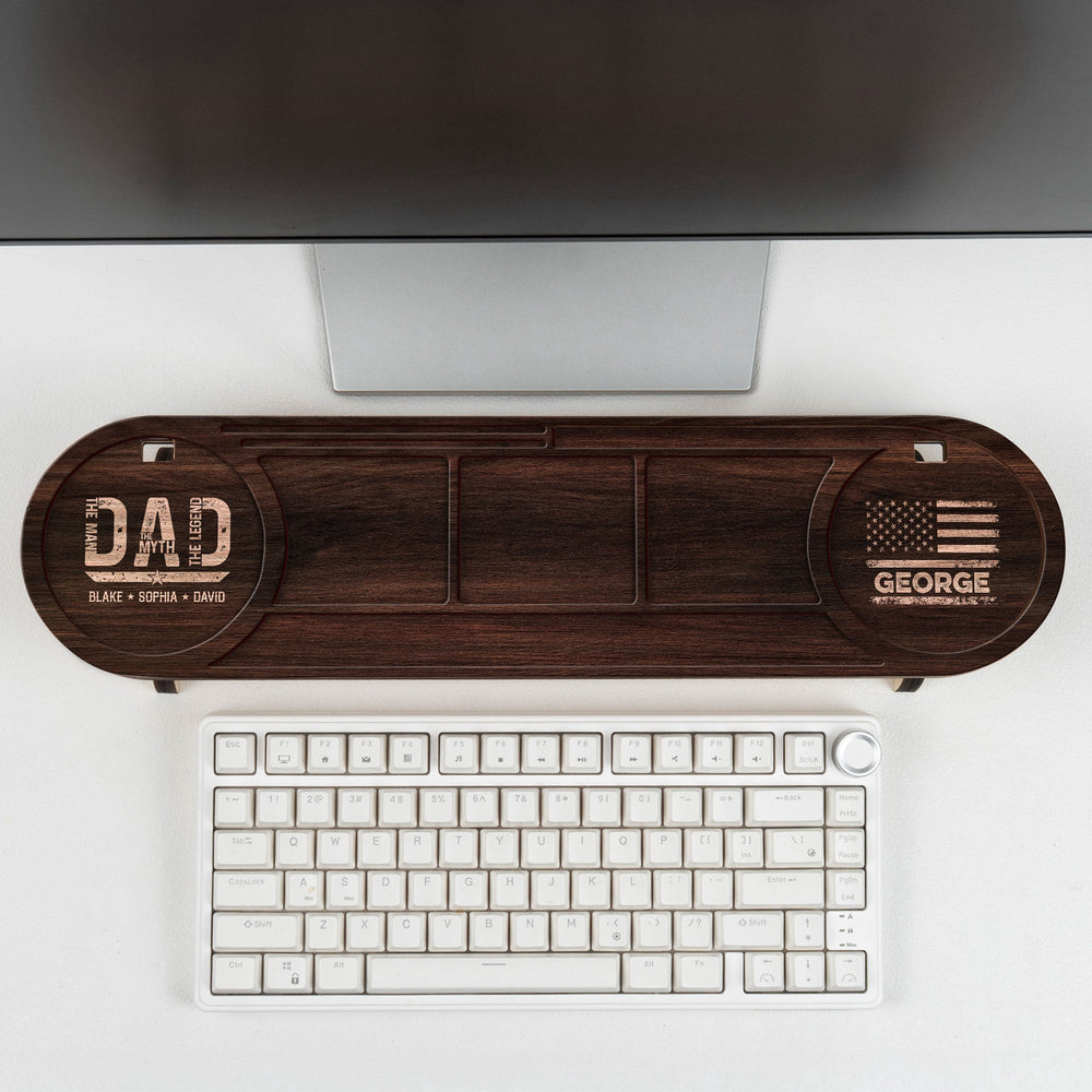 Dad The Man The Myth The Legend - Personalized Desk Organizer Tray