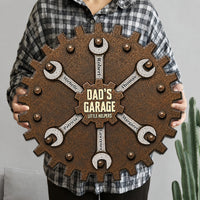 Dad’s Garage Little Helpers, Father's Day Steel Man Cave Sign For Daddy, Papa, Grandpa | Custom Garage Decor Gift