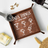 Daddy Empty Your Pockets - Daddy's Things Love From Kids - Personalized Valet Tray