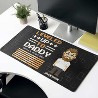Daddy Level Up - Father's Day Gifts For Gaming Dad - Personalized Desk Mat