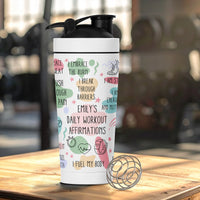 Daily Workout Affirmations - Personalized Protein Shaker