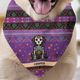 Personalized Day of the Dead Pet Bandana Collar - Mexican Fiesta Dog & Cat Collar