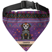 Personalized Day of the Dead Pet Bandana Collar - Mexican Fiesta Dog & Cat Collar