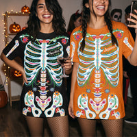 Personalized Day of the Dead Sugar Skull Shirt - Mexican Floral Halloween Gift