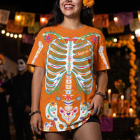 Personalized Day of the Dead Sugar Skull Shirt - Mexican Floral Halloween Gift