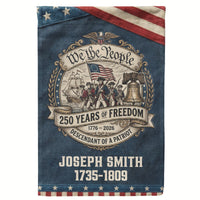 Descendant Of A Patriot Customized Ancestor - Personalized Flag