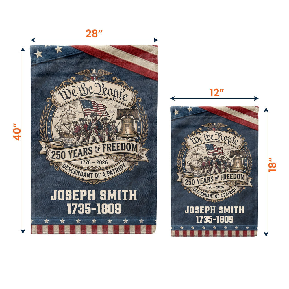 Descendant Of A Patriot Customized Ancestor - Personalized Flag