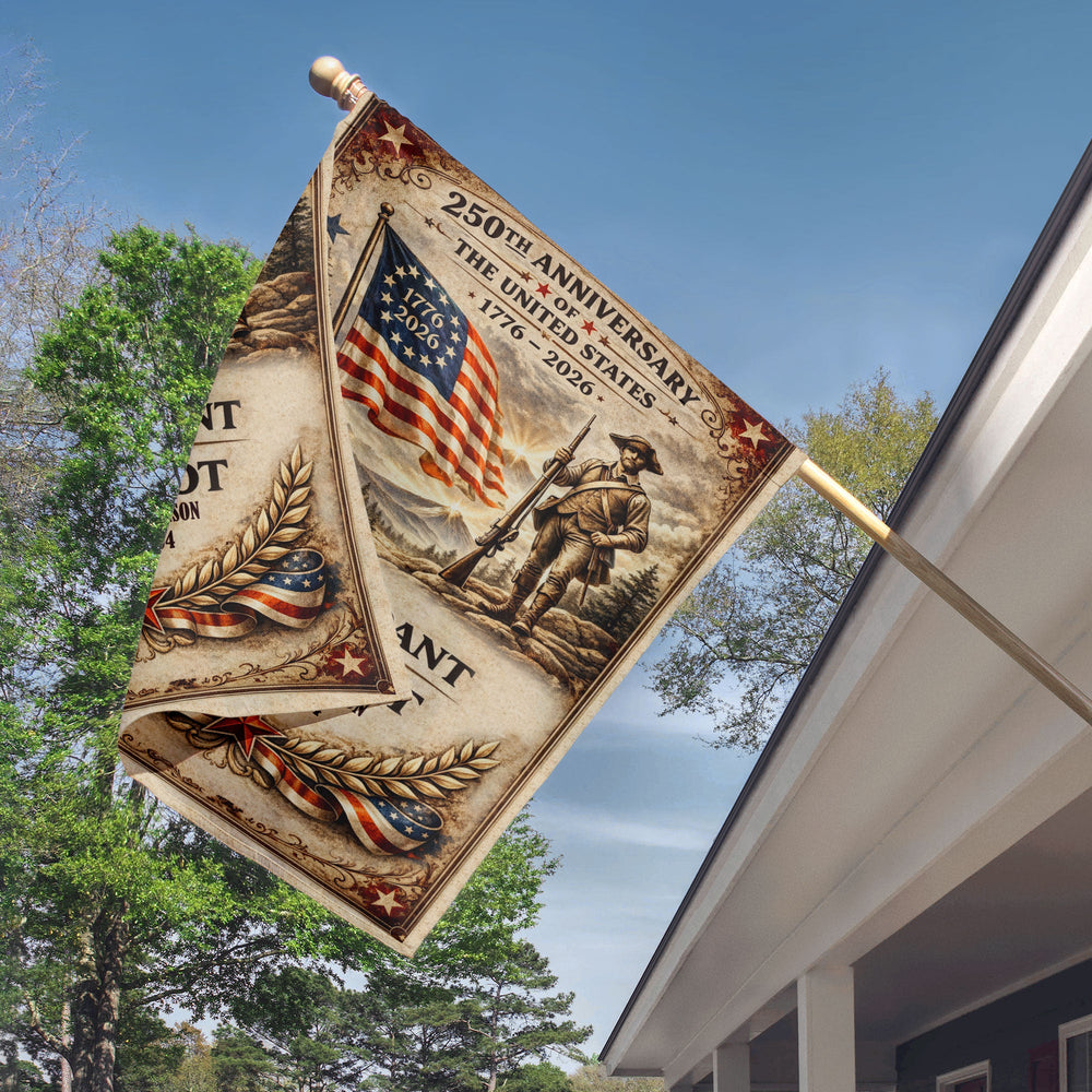 Descendant Of A Patriot - Personalized Flag