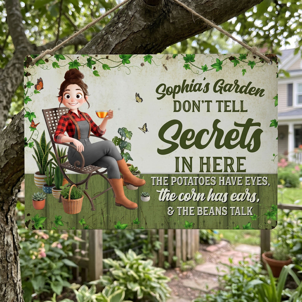 Do Not Disturb Funny Decor Sign Grandma's Garden Plant Mom - Personalized Metal Sign