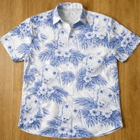 Dog Lovers Toile De Jouy Style Custom Photo - Personalized Hawaiian Shirt