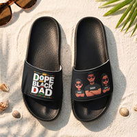 Dope Black Dad Dope Dad - Personalized Sandals