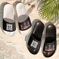 Dope Black Dad Dope Dad - Personalized Sandals