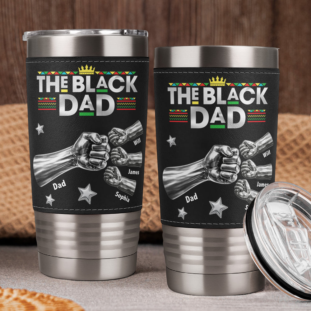 Dope Black Dad Fist Bump New Version Gift For Dad, Husband - Personalized 20oz Tumbler