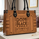 Mother's Day Gifts, Dope Black Mom, Dope Mom - Custom With Kids' Names - Personalized Leather Bag