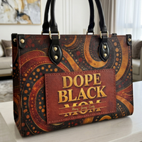 Mother's Day Gifts, Dope Black Mom, Dope Mom - Custom With Kids' Names - Personalized Leather Bag