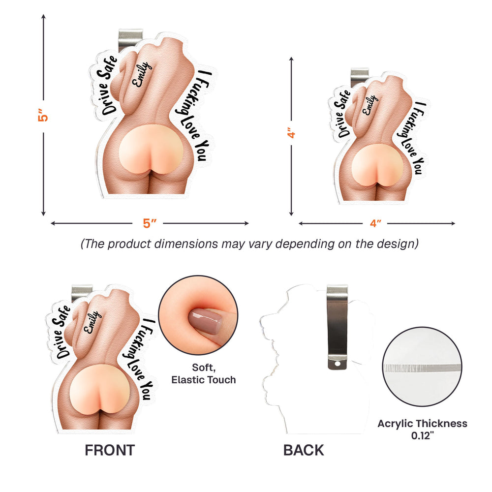 Spicy 3D Squishy Butt Car Visor Clip for Husband & Boyfriend
