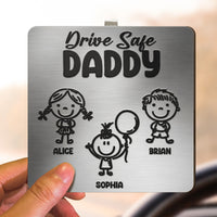 Drive Safe Daddy Doodle - Personalized Car Visor Clip | Meaningful Gift For Dad