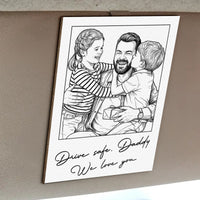 Drive Safe We Love You Father's Day Gift For Dad, Husband - Personalized Car Visor Clip