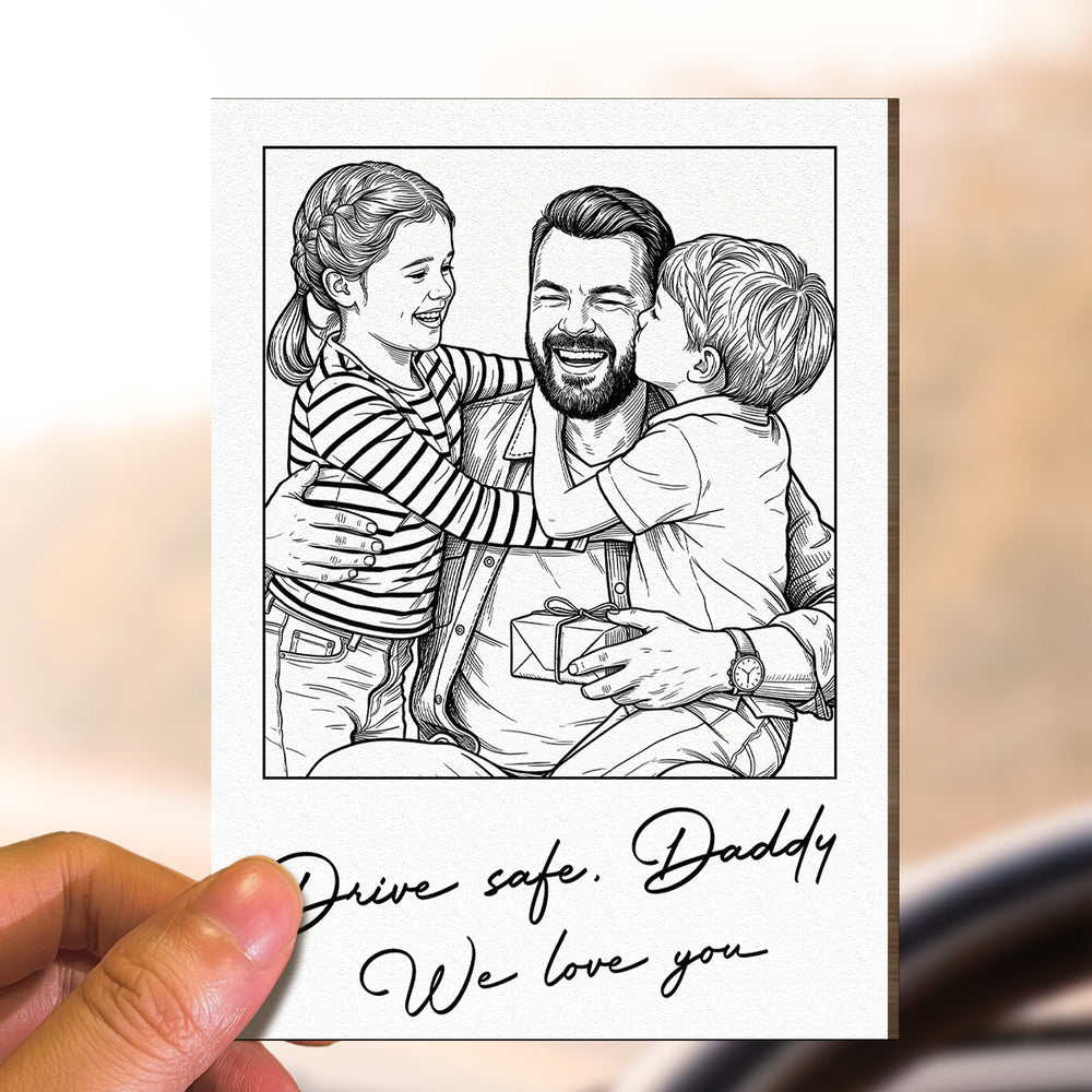 Drive Safe We Love You Father's Day Gift For Dad, Husband - Personalized Car Visor Clip