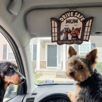 Drive Safe! We’re Waiting At The Door - Personalized Wooden Car Visor Clip