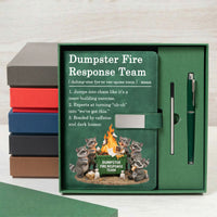 Dumpster On Fire Response Team - Funny Gift For Coworkers Team - Personalized Notebook Set