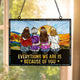 Everything We Are Is Because Of You - Personalized Stained Glass Suncatcher