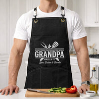 Everything Tastes Better When Grandpa, Dad Grills It - Father's Day Gift - Personalized Apron