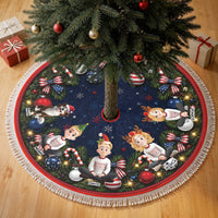Personalized 250th Year of Freedom Christmas Tree Skirt, Custom Holiday Decor