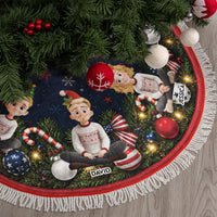 Personalized 250th Year of Freedom Christmas Tree Skirt, Custom Holiday Decor