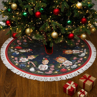 Personalized 250th Year of Freedom Christmas Tree Skirt, Custom Holiday Decor