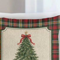 Personalized Christmas Tree Pillow Cover - Family Holiday Decor