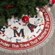 Personalized Family Initial Christmas Tree Skirt, Custom Name Holiday Decor