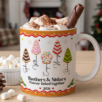 Custom Family Christmas Gingerbread Mug - Personalized Holiday Coffee Mug