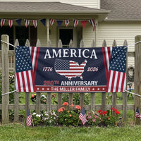 Family Name America 250Th Anniversary - Personalized Banner