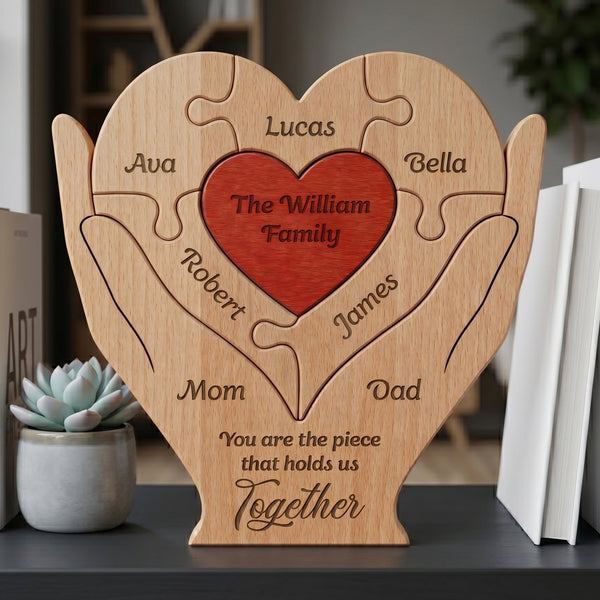 Family Puzzle For Mom, Dad, Daughter, Son You Are The Piece That Hold Us Together - Personalized Puzzle