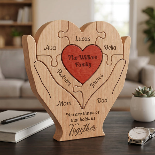Family Puzzle For Mom, Dad, Daughter, Son You Are The Piece That Hold Us Together - Personalized Puzzle