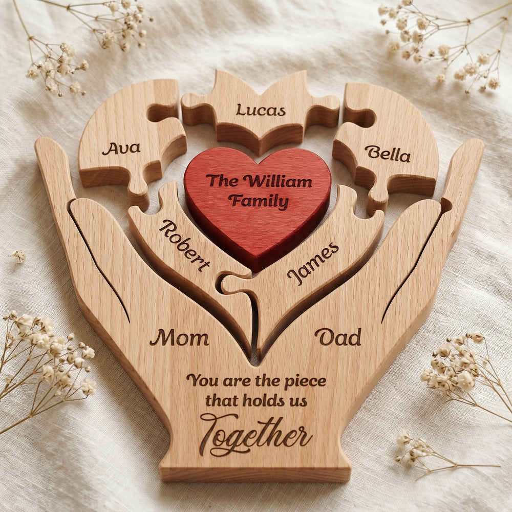 Family Puzzle For Mom, Dad, Daughter, Son You Are The Piece That Hold Us Together - Personalized Puzzle