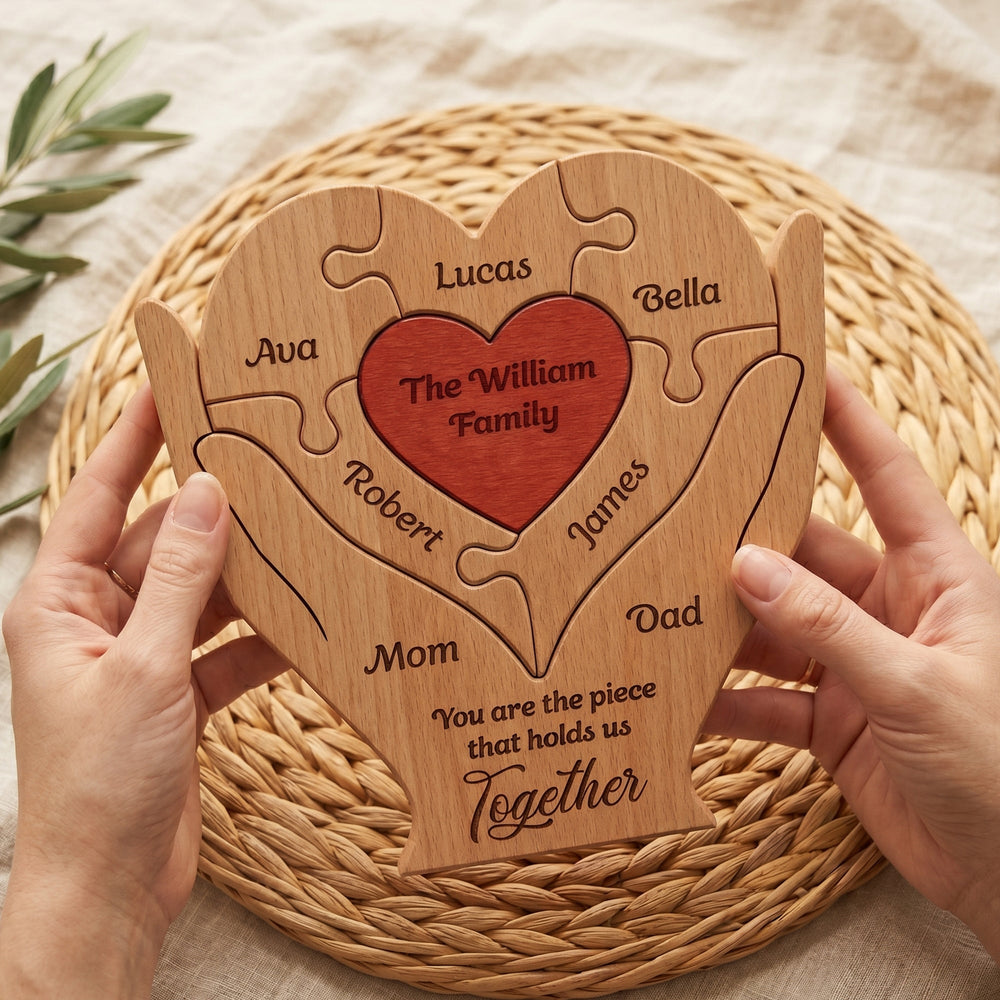 Family Puzzle For Mom, Dad, Daughter, Son You Are The Piece That Hold Us Together - Personalized Puzzle