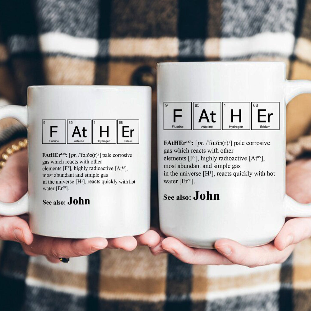 Father Periodic Table For Science Chemistry Dad - Personalized Mug