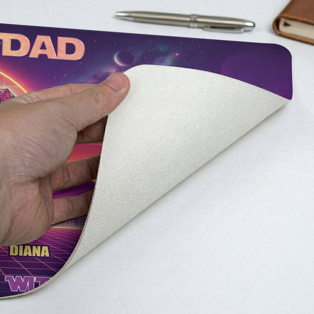 Father's Day Gift Dungeon Dad Like A Regular Dad With More Dice - Desk Mat | RPG Gamer Dad Gift