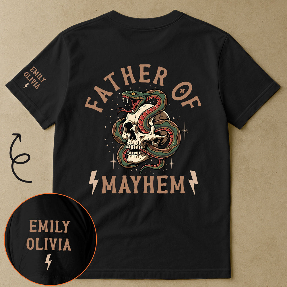 Father's Day Gift, Father Of Mayhem - Personalized Shirt | Funny Dad Gift